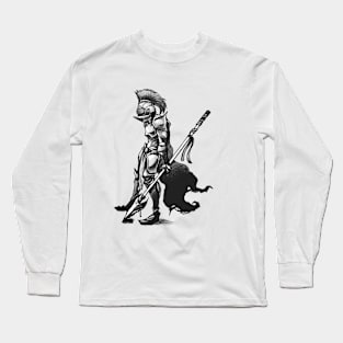 B&W Knight Long Sleeve T-Shirt